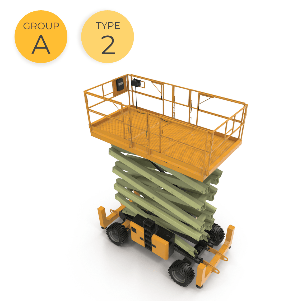 Group A type 2 scissor lift MEWP